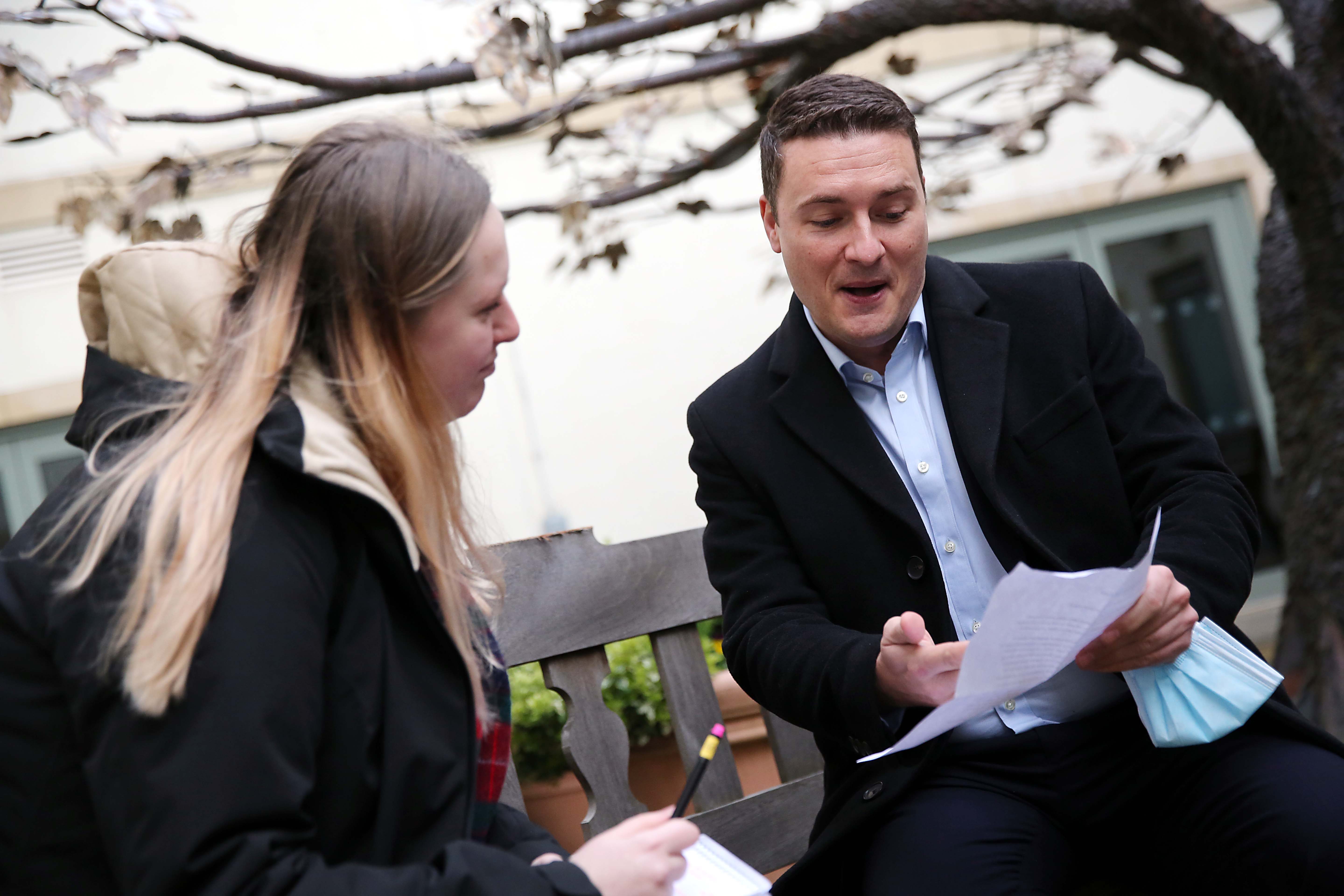 Kayleigh interviewing Wes Streeting MP